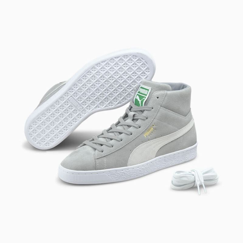 Puma | Men's Suede Mid XXI Sneakers - Quarry-White