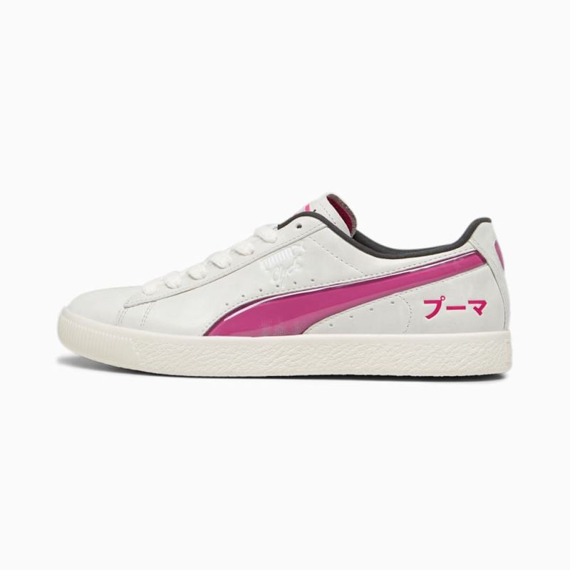 Puma | Women's Clyde Tokyo Sneakers - Sedate Gray-Pinktastic - Click Image to Close