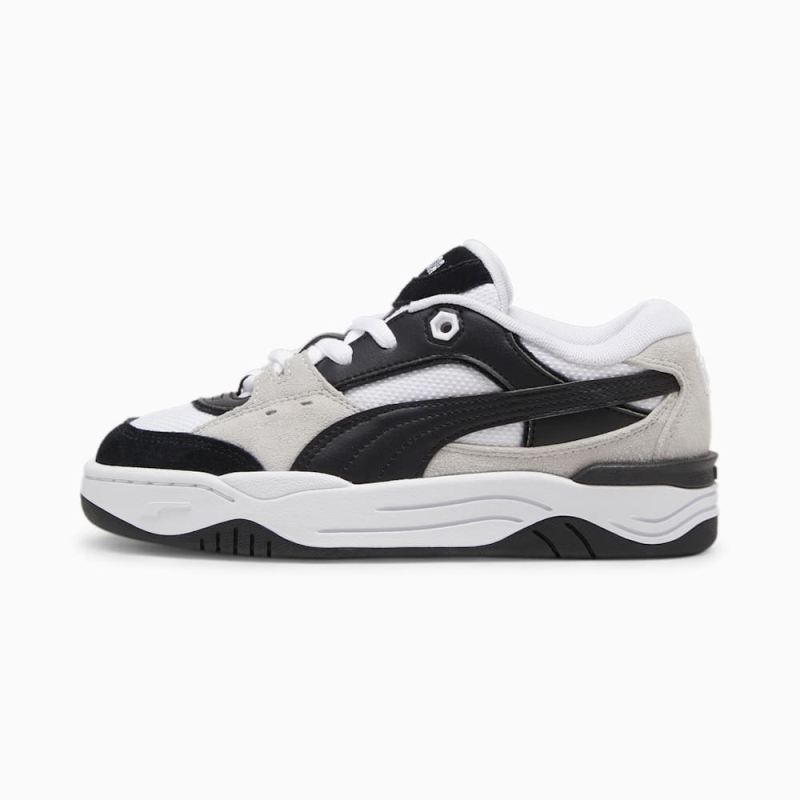 Puma | Girls Puma | Girls-180 Big Kids Sneakers - White-Black - Click Image to Close