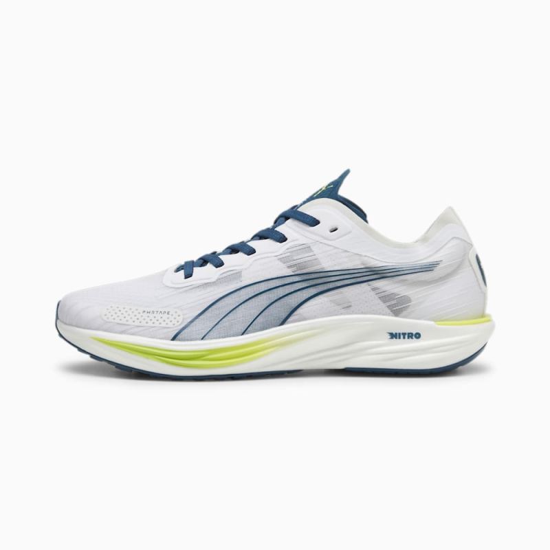 Puma | Men's Liberate NITRO 2 Running Shoes - White-Ocean Tropic-Lime Pow