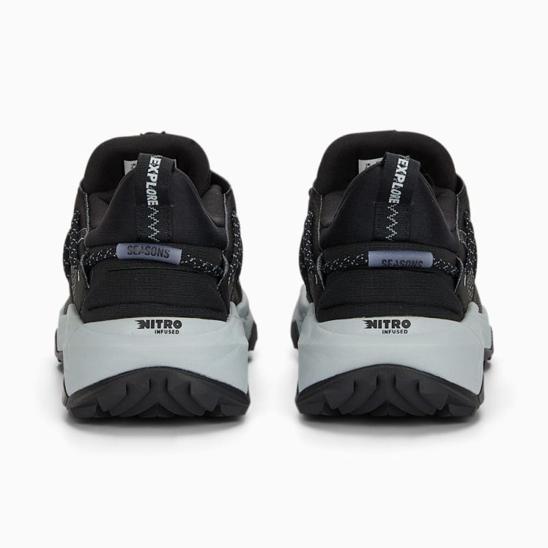 Puma | Women's SEASONS Explore NITRO Hiking Shoes - Black-Platinum Gray