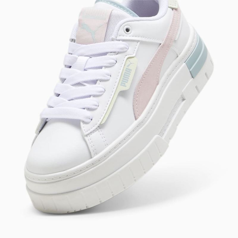 Puma | Girls Mayze Crashed Big Kids Sneakers - White-Whisp Of Pink