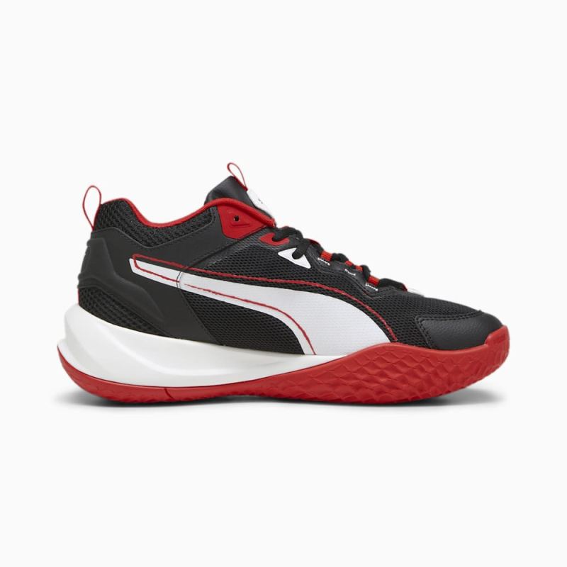 Puma | Men's Playmaker Sneakers - Black-White-For All Time Red