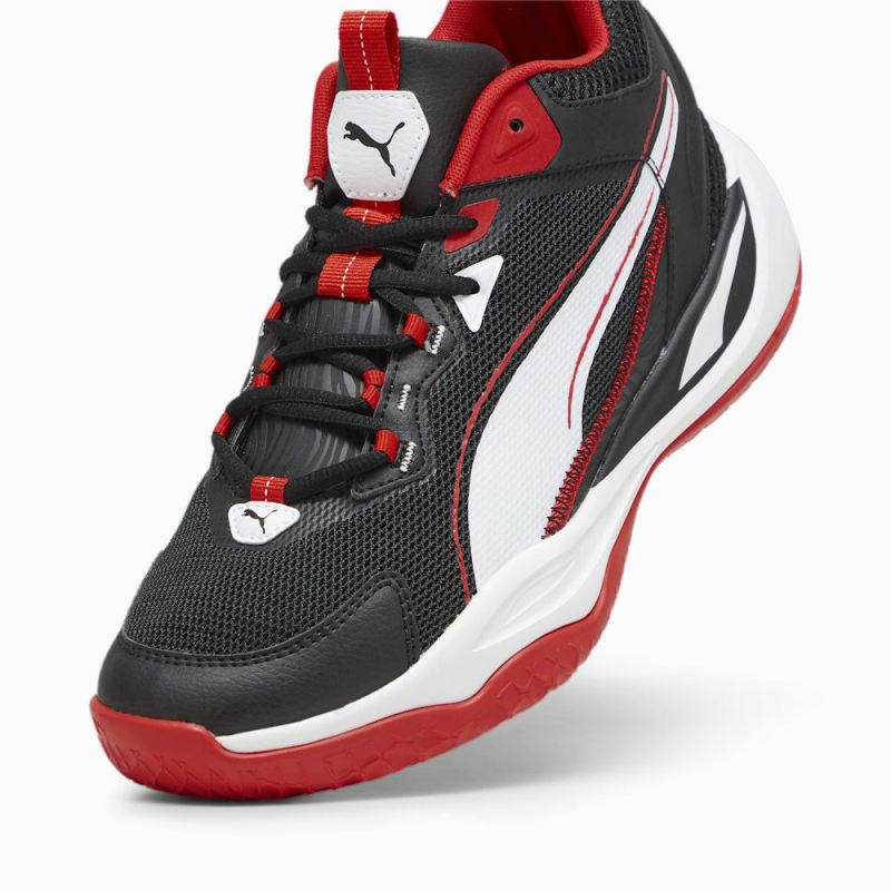 Puma | Men's Playmaker Sneakers - Black-White-For All Time Red