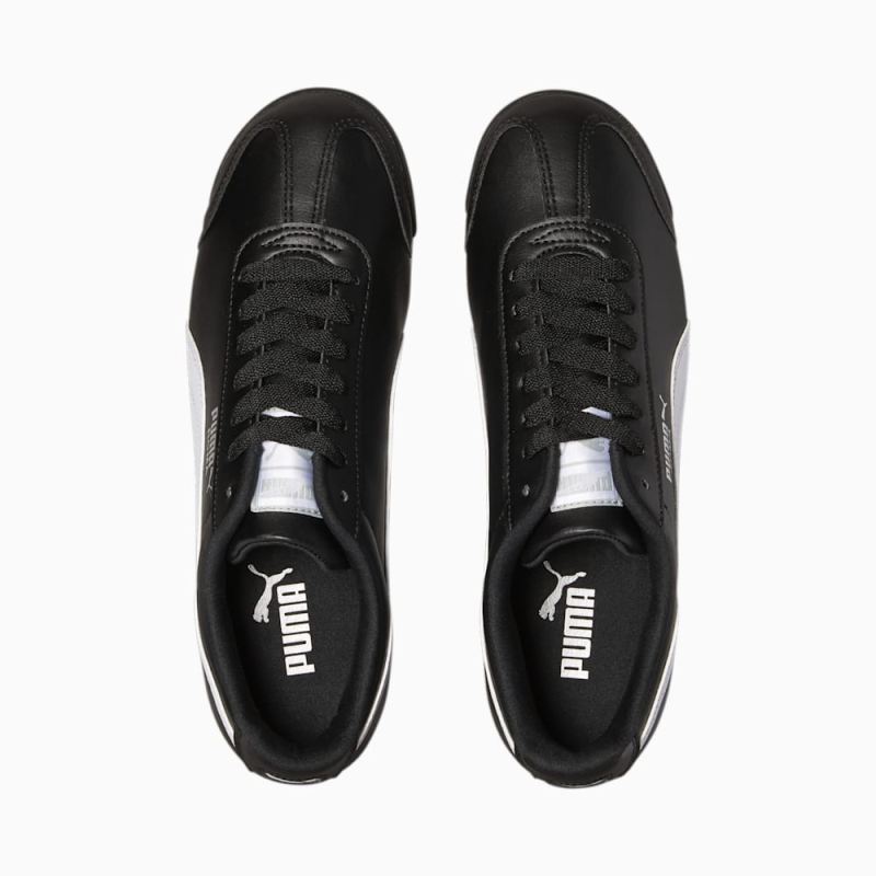 Puma | Men's Roma Basic Sneakers - black-white-silver