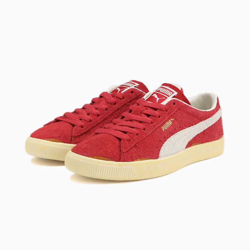 Puma | Men's Suede VTG Neverworn III Sneakers - Warm White-Club Red