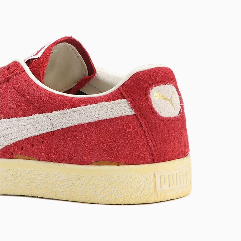 Puma | Men's Suede VTG Neverworn III Sneakers - Warm White-Club Red