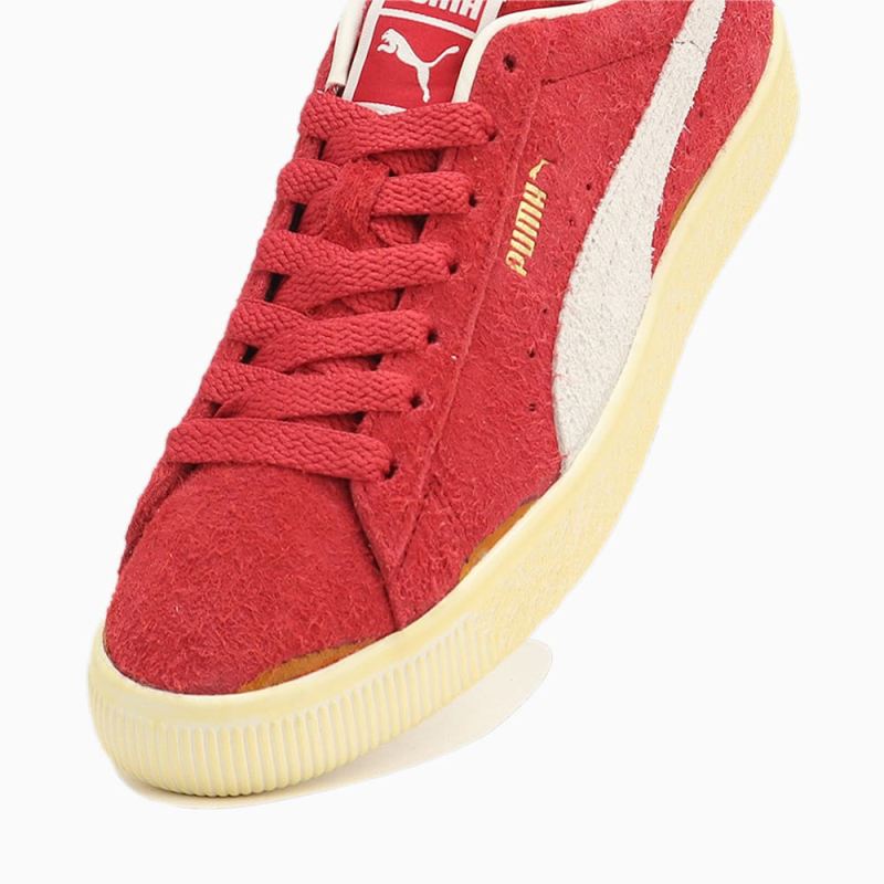 Puma | Men's Suede VTG Neverworn III Sneakers - Warm White-Club Red