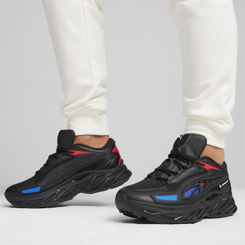 Puma | Men's BMW M Motorsport Exotek NITRO Sneakers - Black-Pop Red-Cool Cobalt