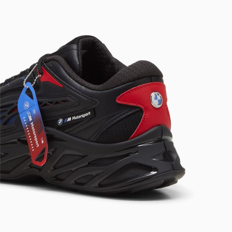 Puma | Men's BMW M Motorsport Exotek NITRO Sneakers - Black-Pop Red-Cool Cobalt