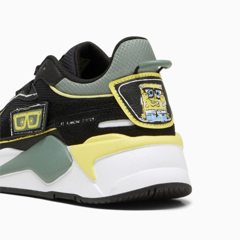 Puma | Girls Puma | Girls x SPONGEBOB SQUAREPANTS RS-X Big Kids Sneakers - Black-Lemon Meringue