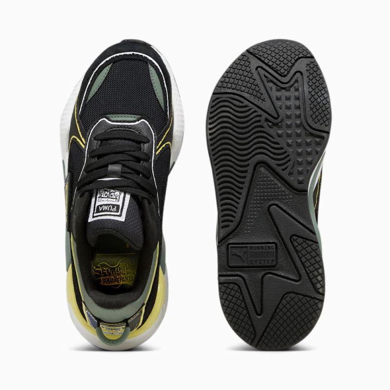 Puma | Girls Puma | Girls x SPONGEBOB SQUAREPANTS RS-X Big Kids Sneakers - Black-Lemon Meringue