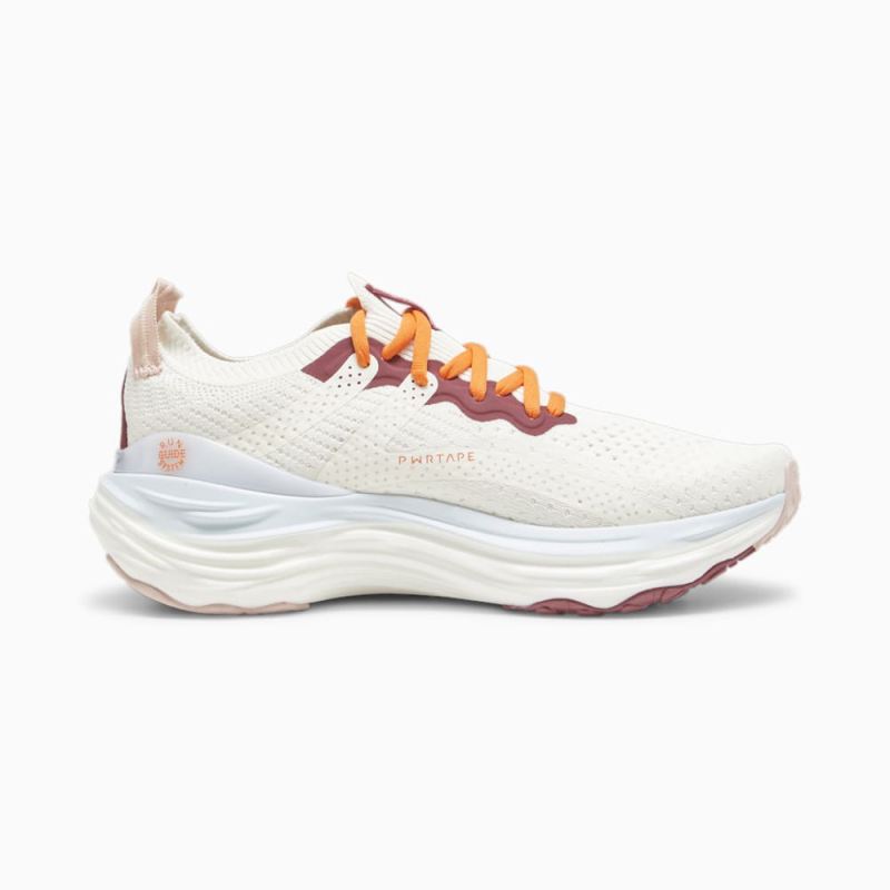 Puma | Women's x lemlem ForeverRun NITRO Running Shoes - Warm White-Icy Blue-Team Regal Red