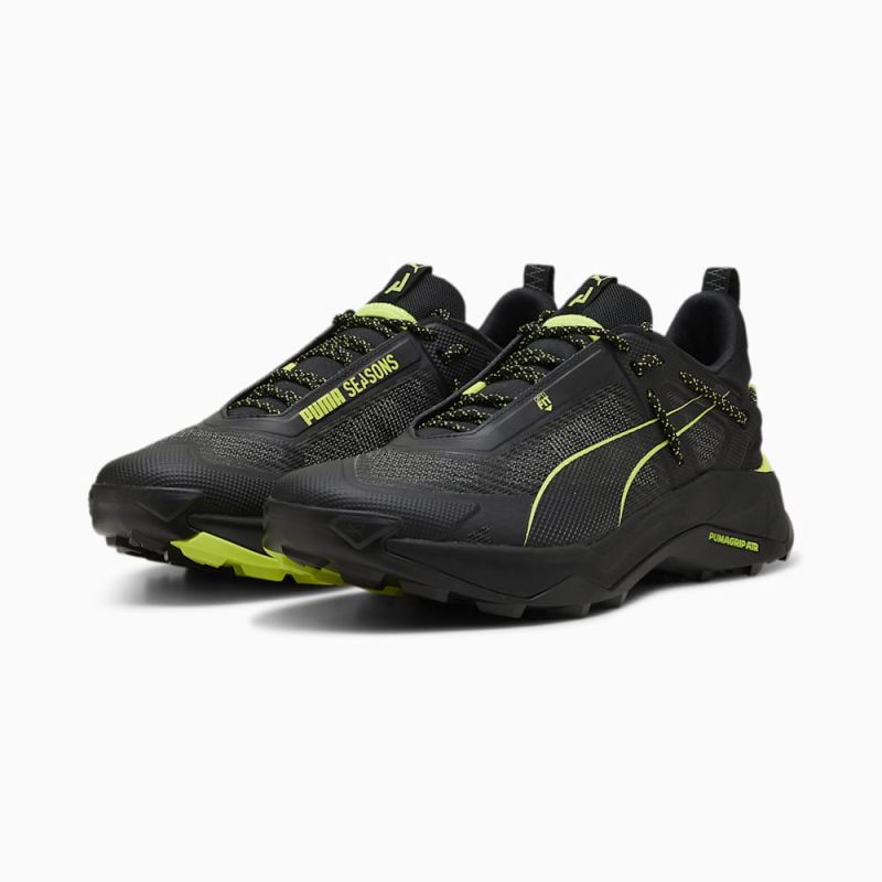 Puma | Men's SEASONS Explore NITRO Hiking Shoes - Black-Lime Pow