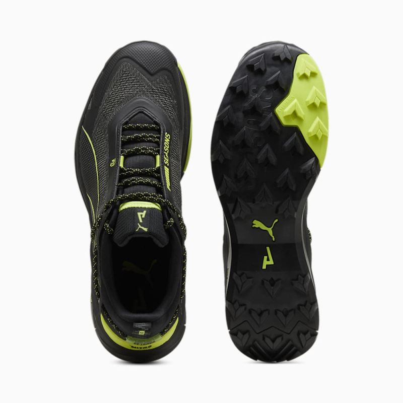 Puma | Men's SEASONS Explore NITRO Hiking Shoes - Black-Lime Pow