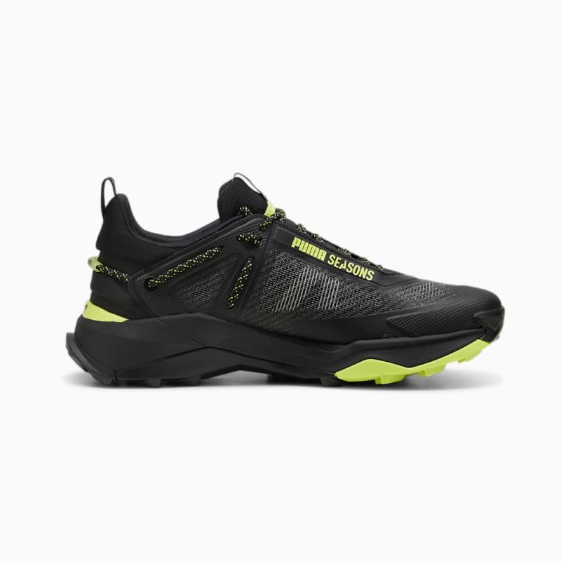 Puma | Men's SEASONS Explore NITRO Hiking Shoes - Black-Lime Pow