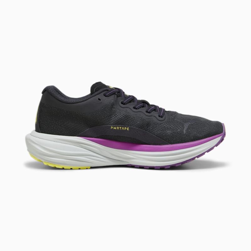 Puma | Women's Deviate NITRO 2 Running Shoes - Black-Purple Pop-Yellow Burst