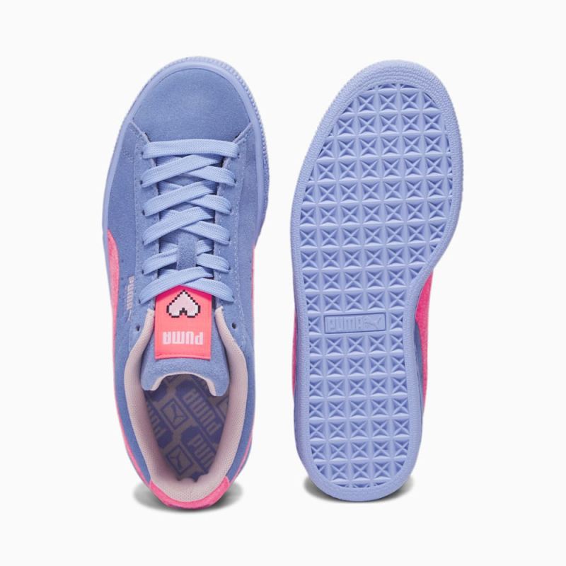 Puma | Girls Suede Valentines Big Kids Sneakers - Elektro Purple-Ignite Pink