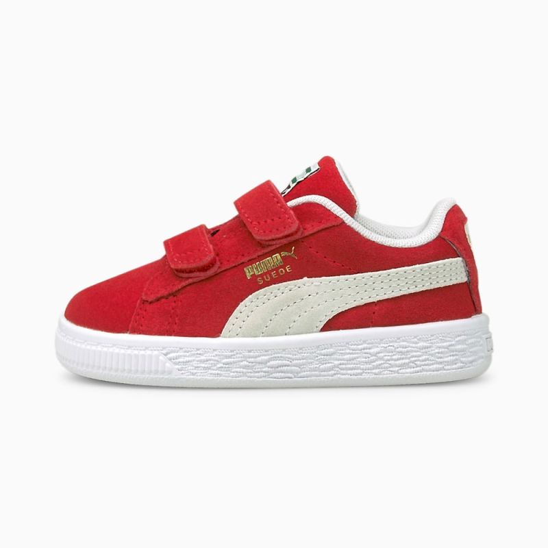 Puma | Girls Suede Classic XXI AC Toddler Shoes - High Risk Red-White - Click Image to Close