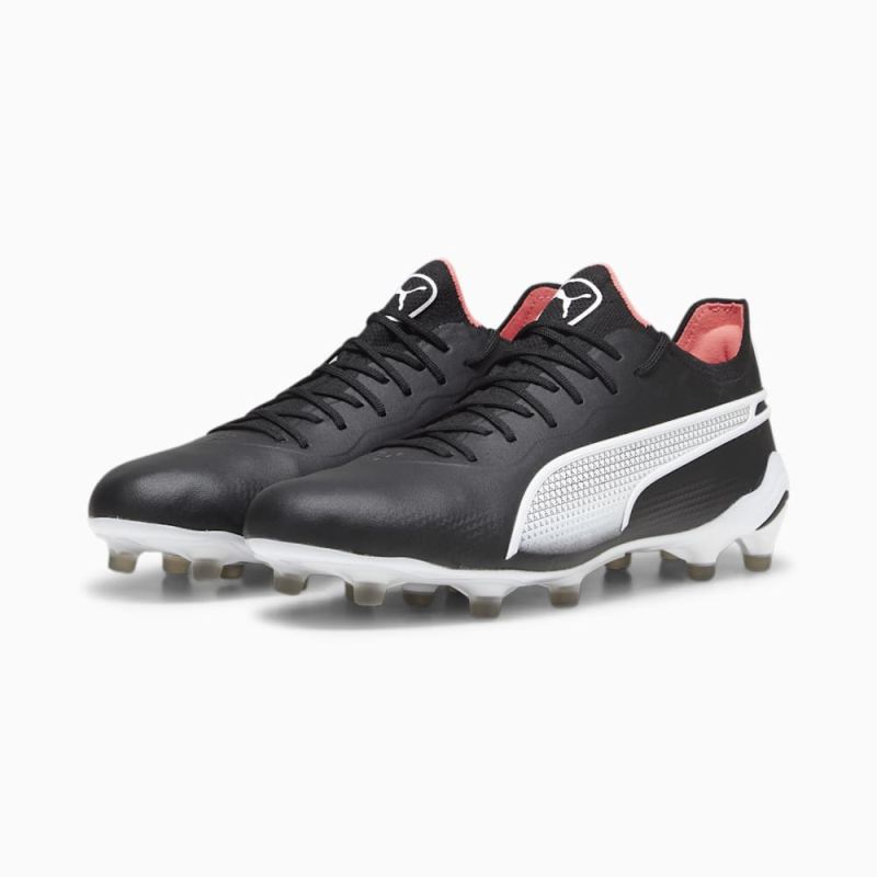 Puma | Men's KING ULTIMATE FG/AG Soccer Cleats - Black-White-Fire Orchid