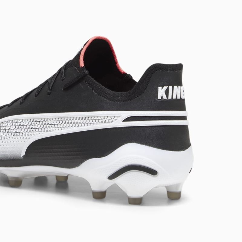 Puma | Men's KING ULTIMATE FG/AG Soccer Cleats - Black-White-Fire Orchid