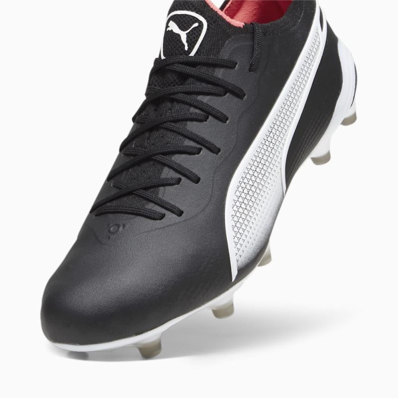 Puma | Men's KING ULTIMATE FG/AG Soccer Cleats - Black-White-Fire Orchid