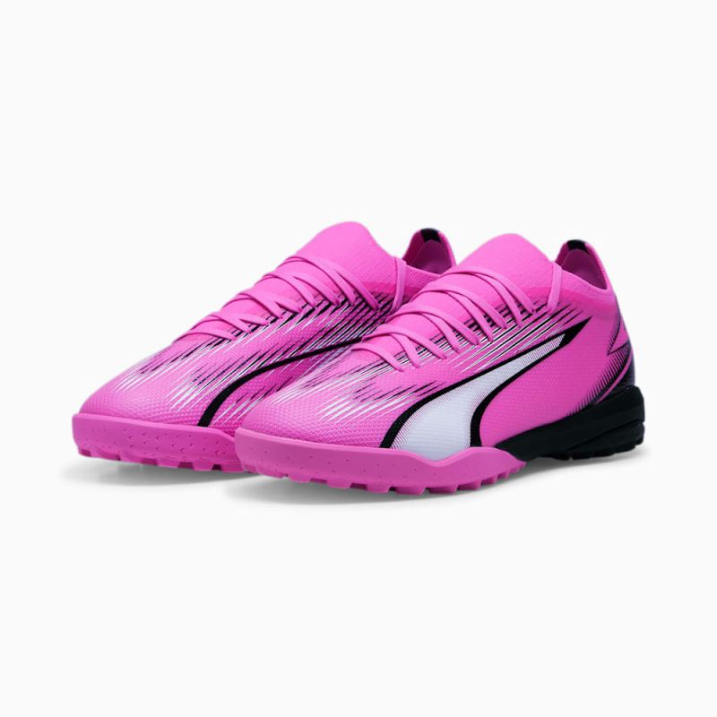 Puma | Men's ULTRA MATCH TT Soccer Cleats - Poison Pink-White-Black