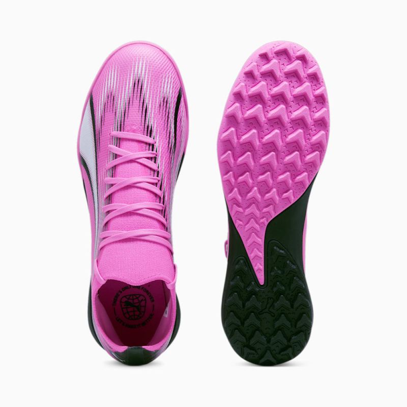 Puma | Men's ULTRA MATCH TT Soccer Cleats - Poison Pink-White-Black