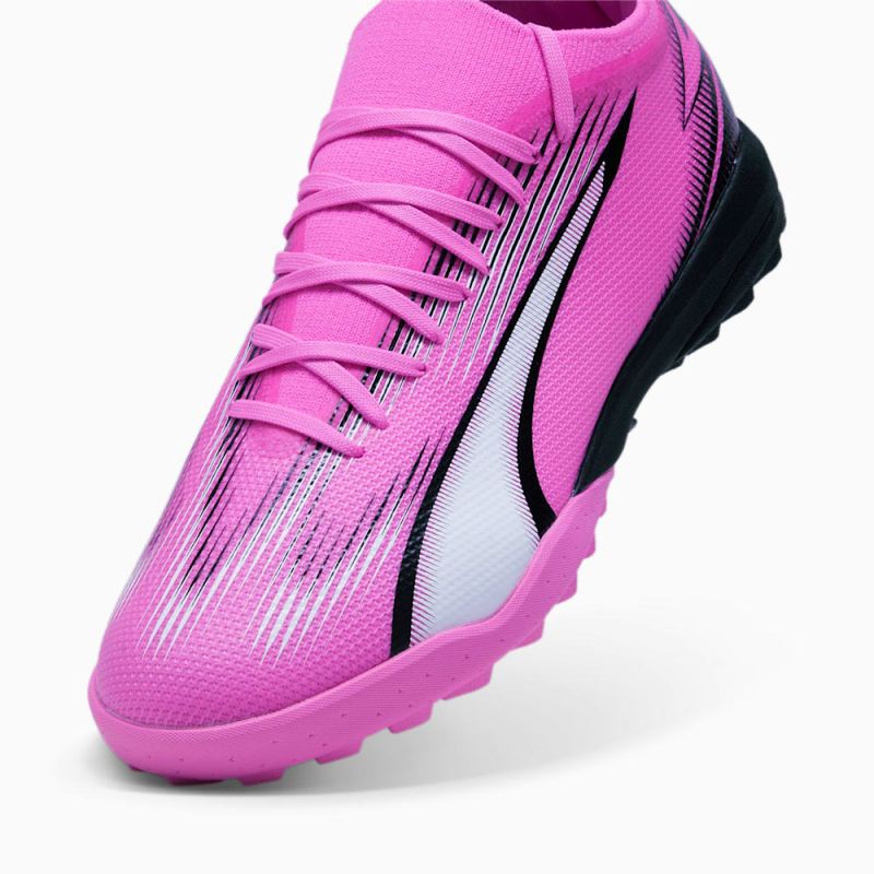 Puma | Men's ULTRA MATCH TT Soccer Cleats - Poison Pink-White-Black