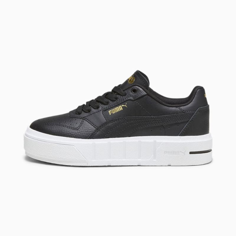 Puma | Girls Puma | Girls Cali Court Big Kids Leather Sneakers - Black-White