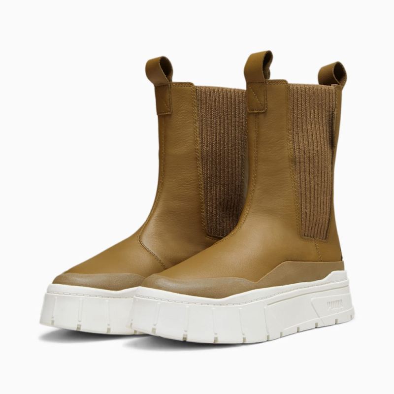 Puma | Women's Mayze Stack Chelsea Winter Boots - Chocolate Chip