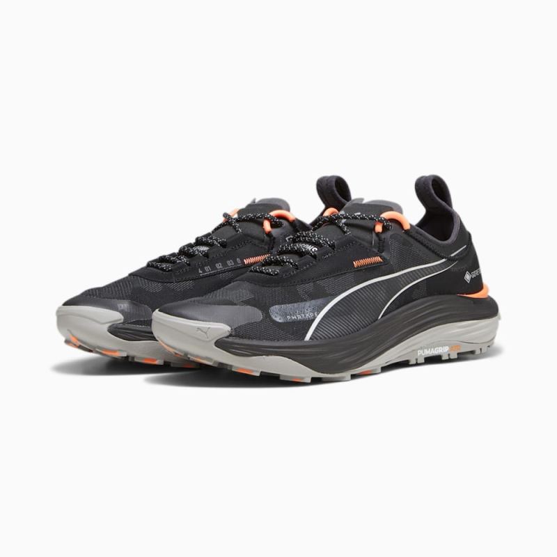 Puma | Men's Voyage NITRO 3 Gore-Tex Trail Running Shoes - Black-Neon Sun