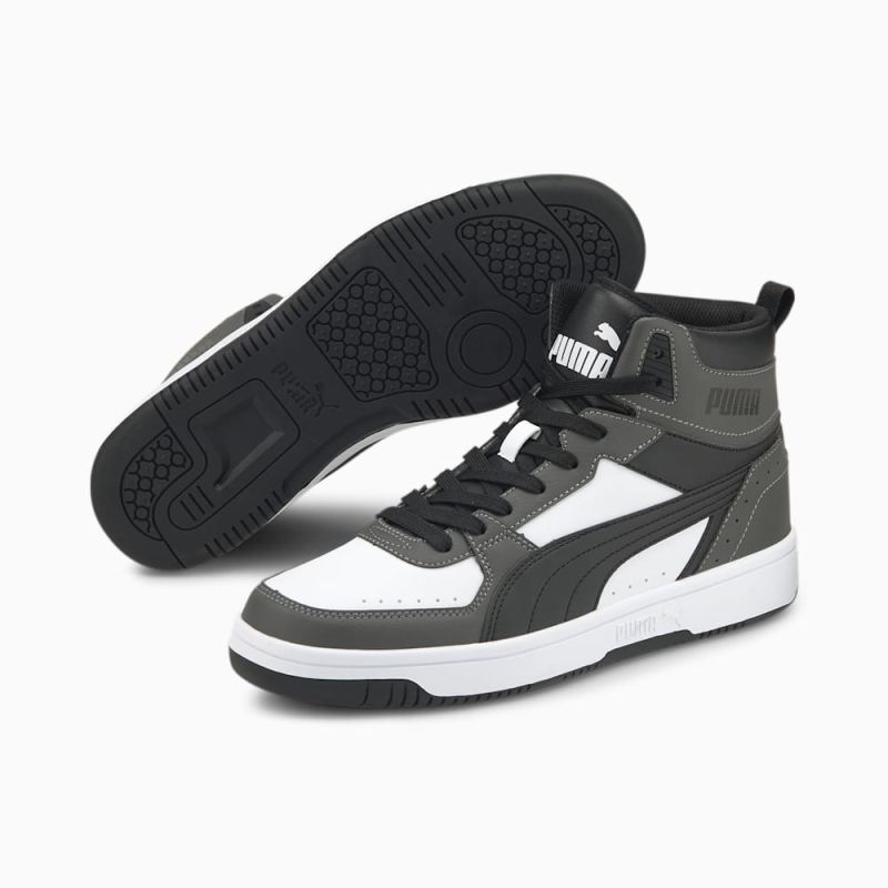 Puma | Men's Rebound Joy Sneakers - Dark Shadow-Black-White