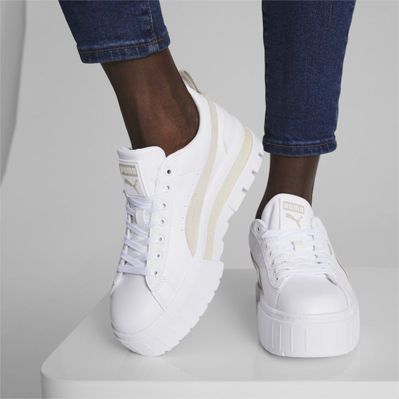 Puma | Women's Mayze Sneakers - White-Peyote