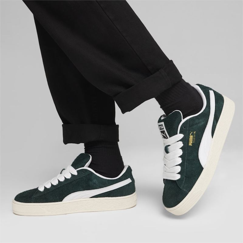 Puma | Men's Suede XL Hairy Sneakers - Ponderosa Pine-Frosted Ivory