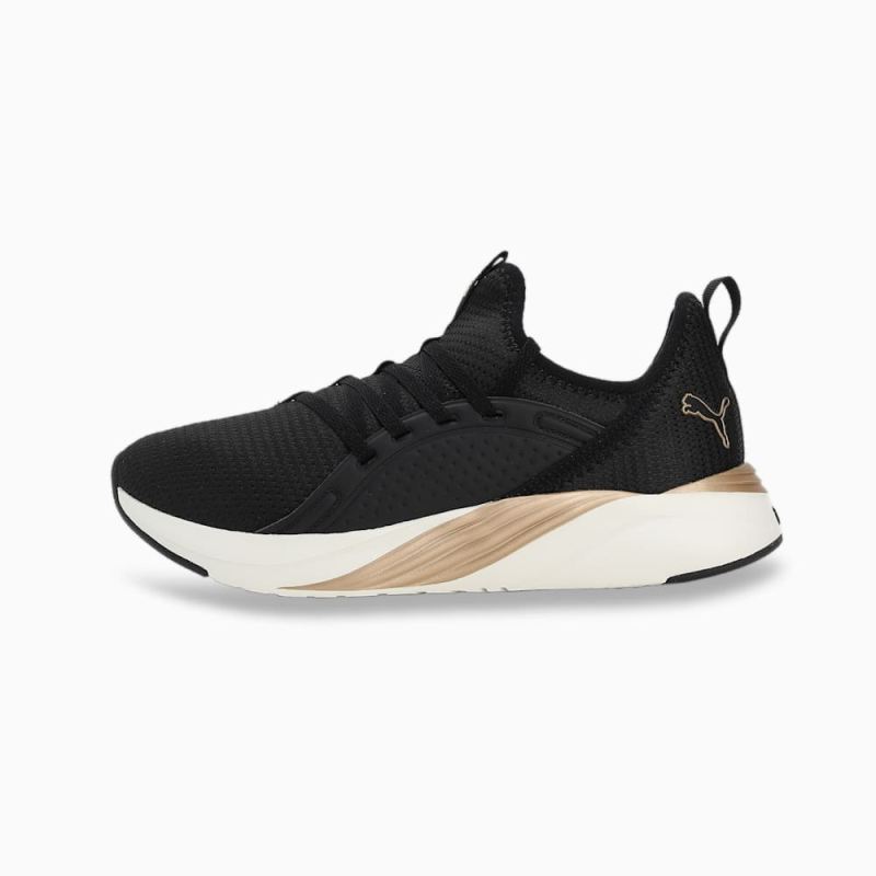 Puma | Women's Softride Sophia 2 Running Shoes - Black-Gold-Warm White