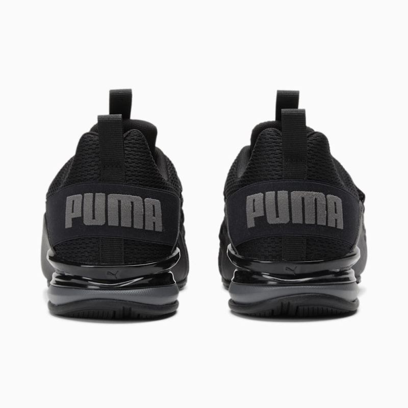 Puma | Men's Axelion Refresh Wide Running Shoes - Black-Cool Dark Gray