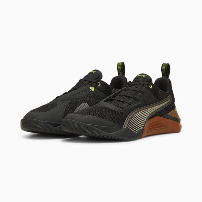 Puma | Men's Fuse 3.0 Training Shoes - Black-Teak-Lime Pow