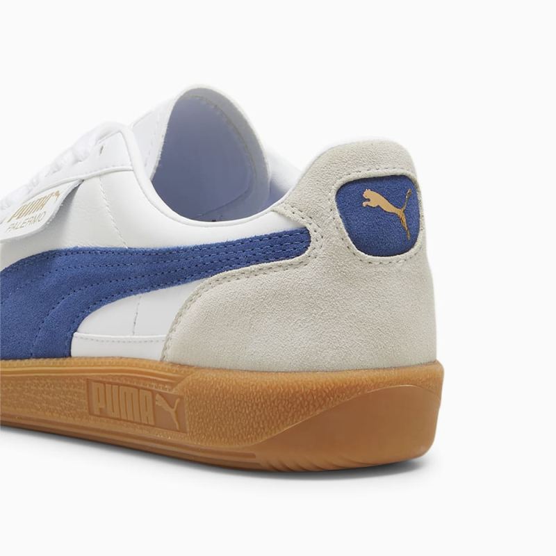 Puma | Women's Palermo Leather Sneakers - White-Vapor Gray-Clyde Royal