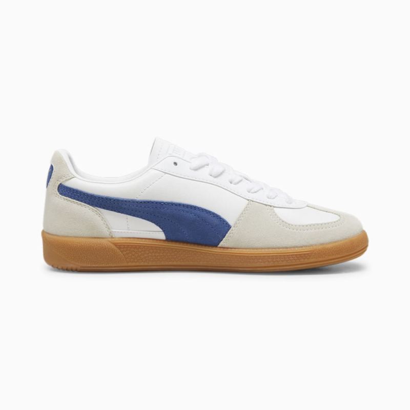 Puma | Women's Palermo Leather Sneakers - White-Vapor Gray-Clyde Royal