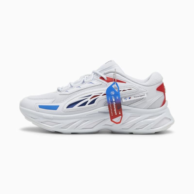 Puma | Men's BMW M Motorsport Exotek NITRO Sneakers - Silver Mist-Pop Red-Cool Cobalt