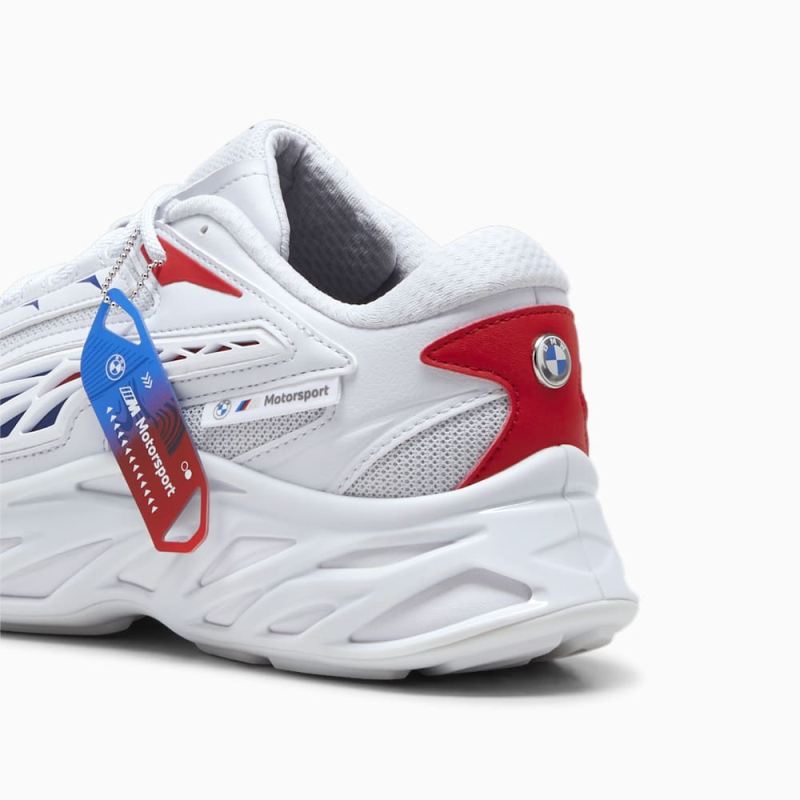 Puma | Men's BMW M Motorsport Exotek NITRO Sneakers - Silver Mist-Pop Red-Cool Cobalt