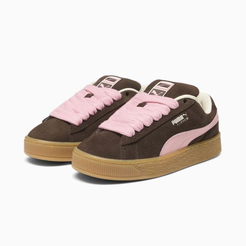 Puma | Women's Suede XL Sneakers - Chestnut Brown-Peach Smoothie-Frosted Ivory