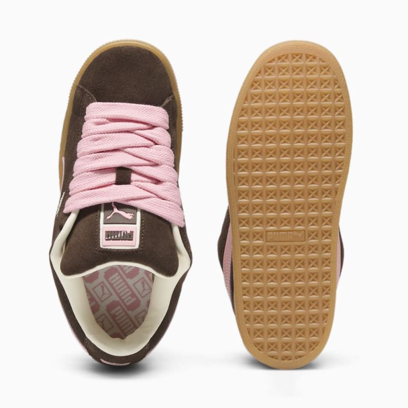 Puma | Women's Suede XL Sneakers - Chestnut Brown-Peach Smoothie-Frosted Ivory