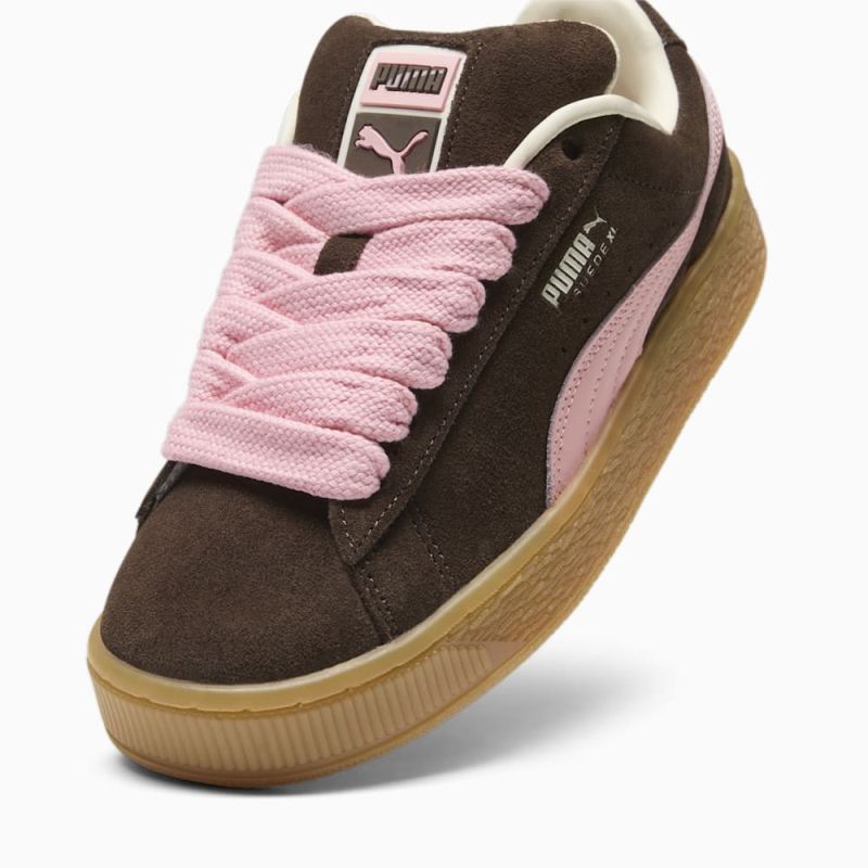 Puma | Women's Suede XL Sneakers - Chestnut Brown-Peach Smoothie-Frosted Ivory