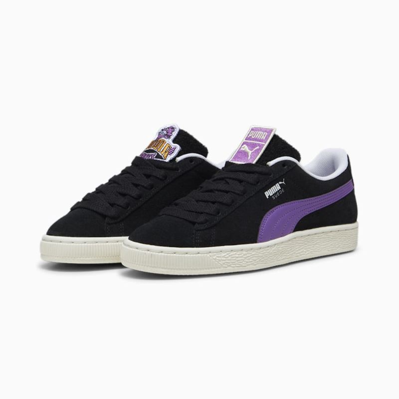 Puma | Men's For the Fanbase Suede Patch Sneakers - Black-Ultraviolet