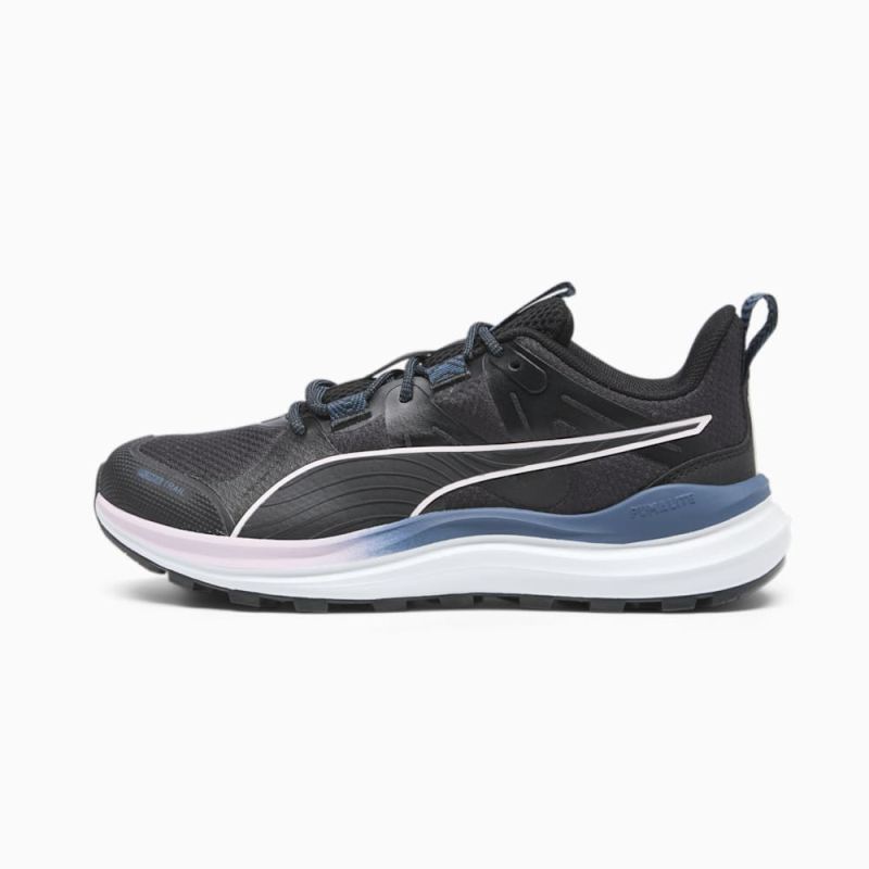 Puma | Women's Reflect Lite Trail Running Shoe - Black-Silver Mist-Ocean Tropic