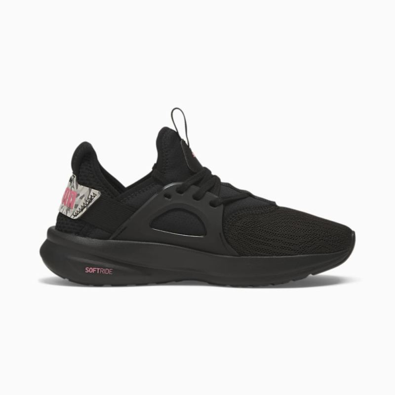 Puma | Women's Enzo Evo FelineFine Wide Running Sneakers - Black-Passionfruit