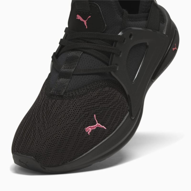 Puma | Women's Enzo Evo FelineFine Wide Running Sneakers - Black-Passionfruit