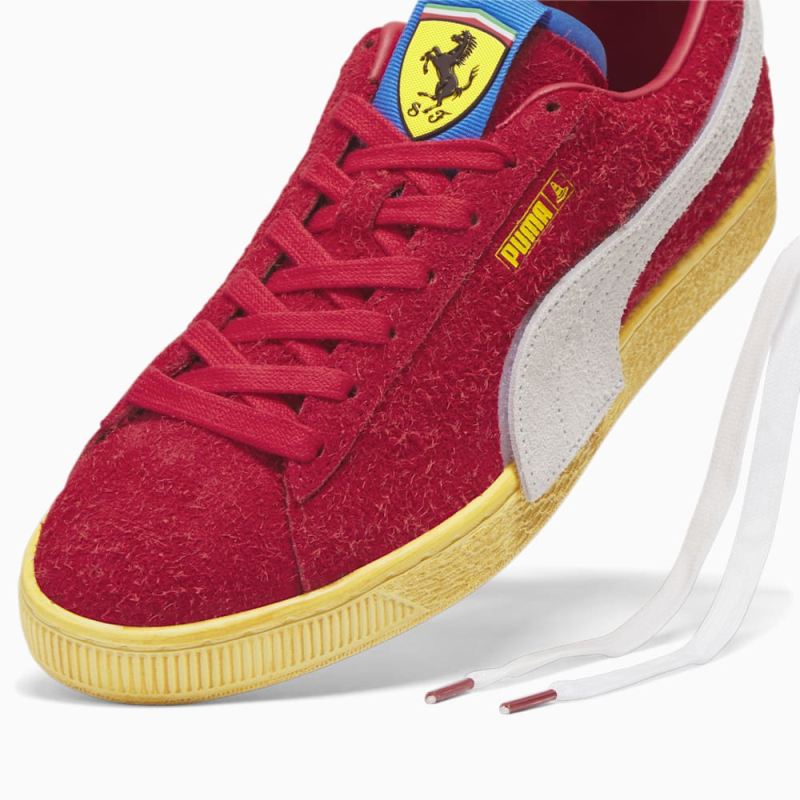 Puma | Men's SCUDERIA FERRARI x JOSHUA VIDES Suede Sneakers - White-Black